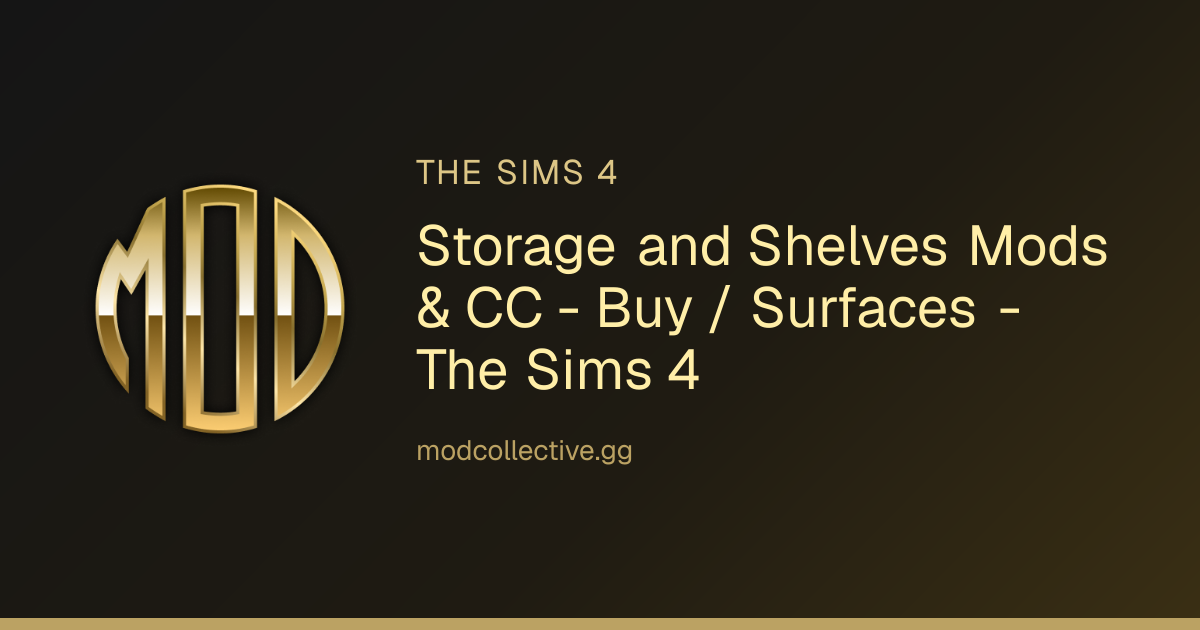 Storage and Shelves Mods & CC - Buy / Surfaces - The Sims 4 | Mod ...